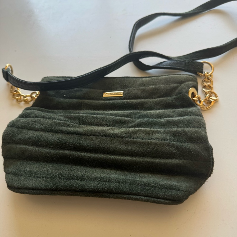 EVAN-PICONE Chic green and Gold Pleated Shoulder Bag